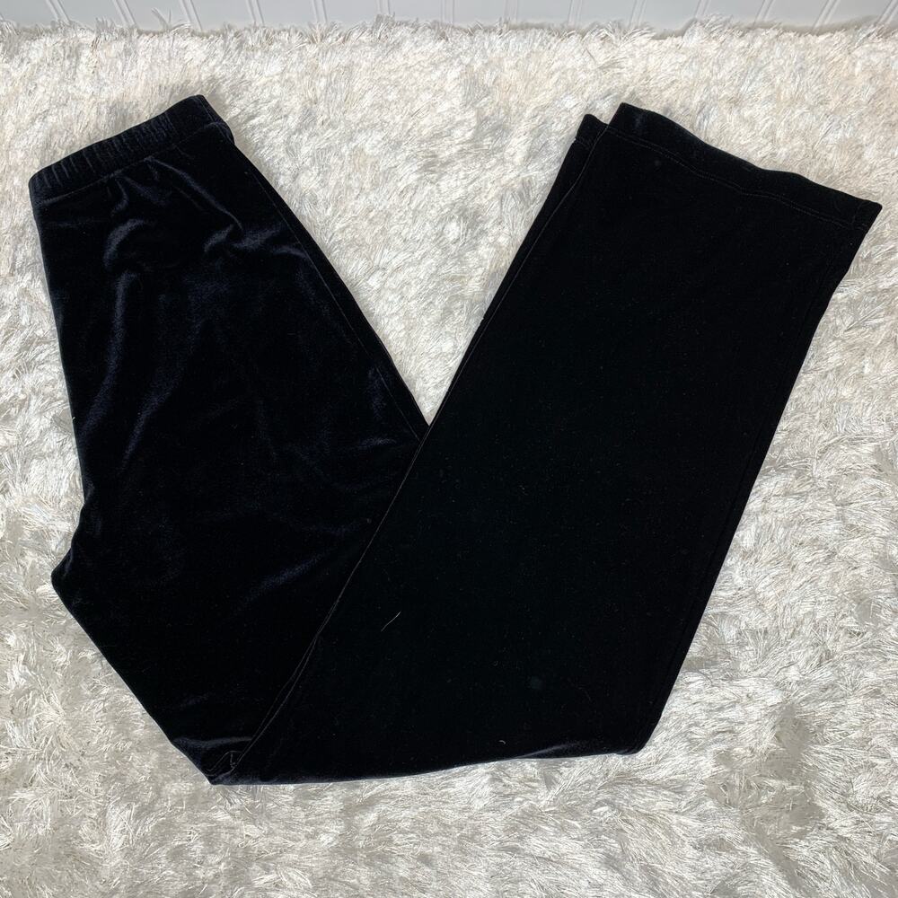 Vintage Black Velour Pants Sz Small Straight Leg
